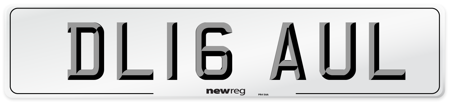 DL16 AUL Number Plate from New Reg